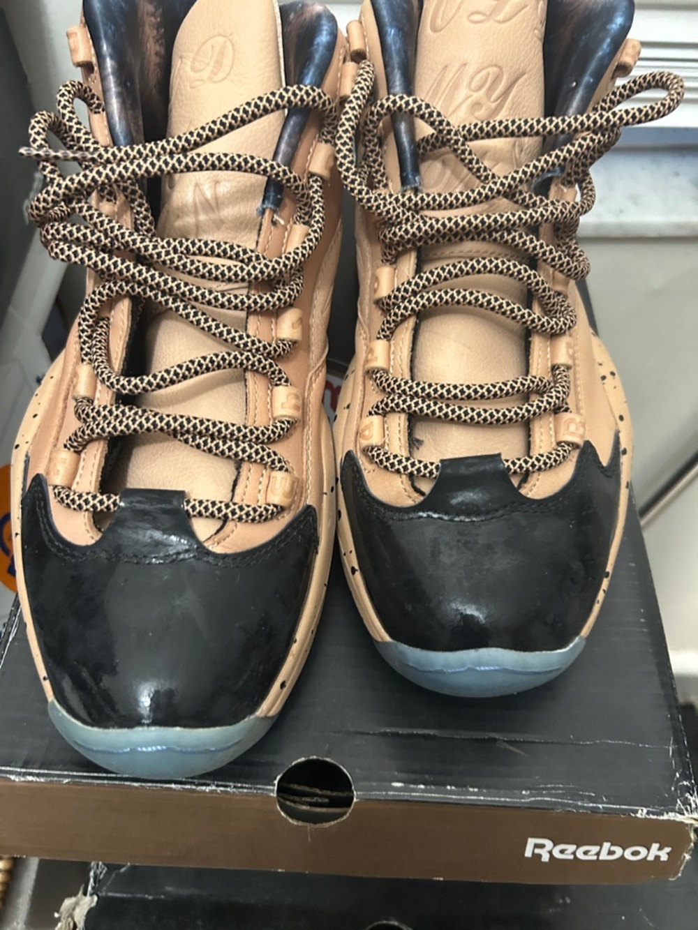 Reebok Women’s Tan and Black Athletic Sneakers